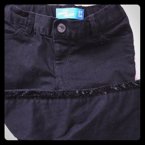 Black old navy pants with sparkled stripe