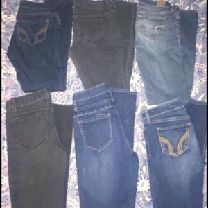 6 pairs of hollister / American eagle / forever 21
