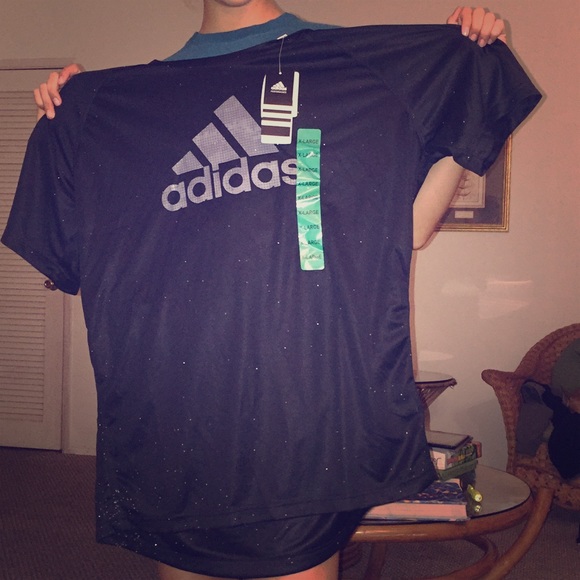 blue new adidas tee-shirt