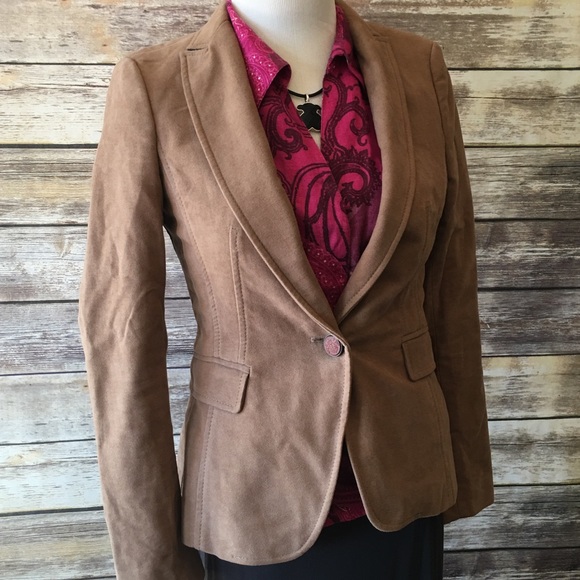 55 off Zara Jackets & Blazers Zara Basic Camel Faux Suede Blazer