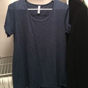 LuLaRoe classic tee, slate blue, medium