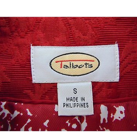 Preloved Talbots Red Unique Blazer Size S - image 3