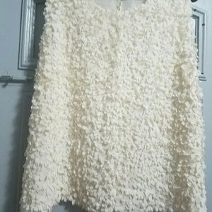 Talbots beige sleeveless blouse