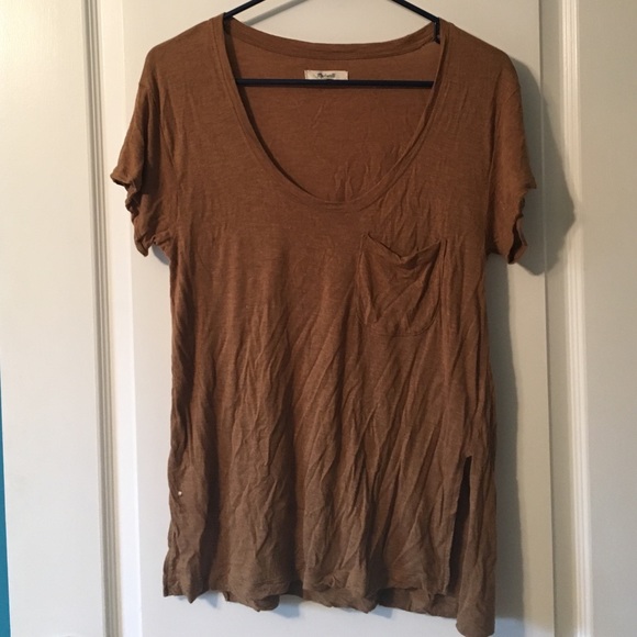 MADEWELL copper scoop neck anthem tee