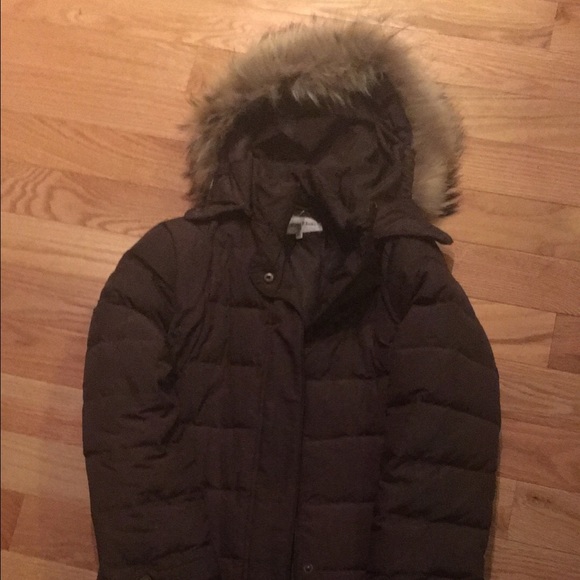 calvin klein jacket with fur hood