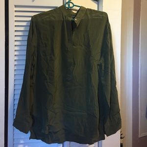 Madewell silk green top