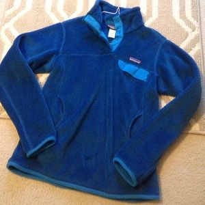Blue Patagonia Re-Tool Snap-T fleece pullover