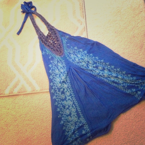 Free People Open-back halter top