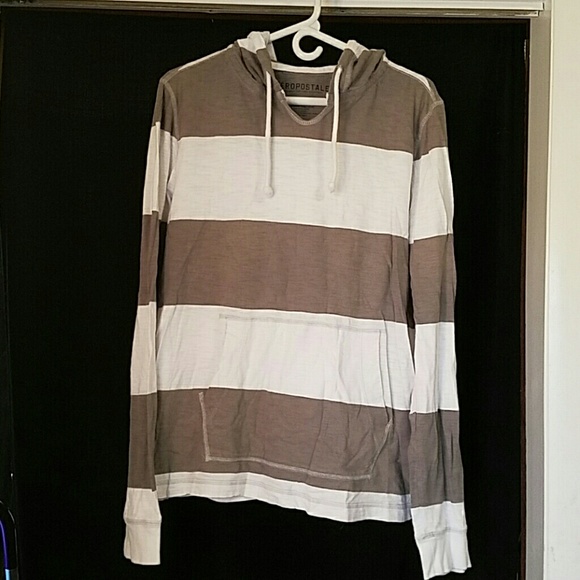 Apropostale large long sleeve hooded shirt