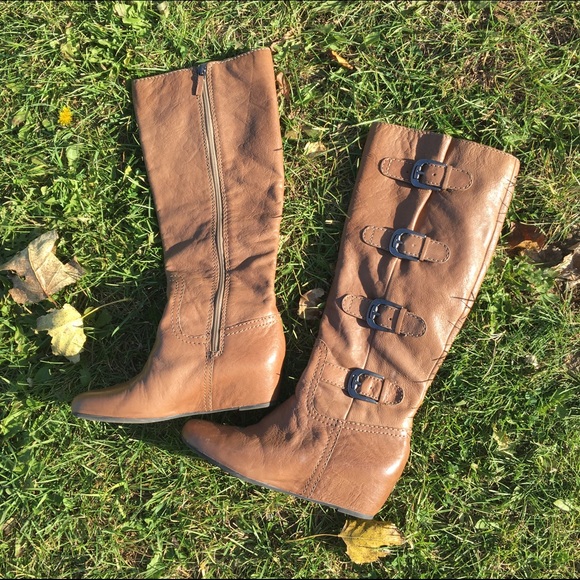 Franco Sarto Brown Leather Boots