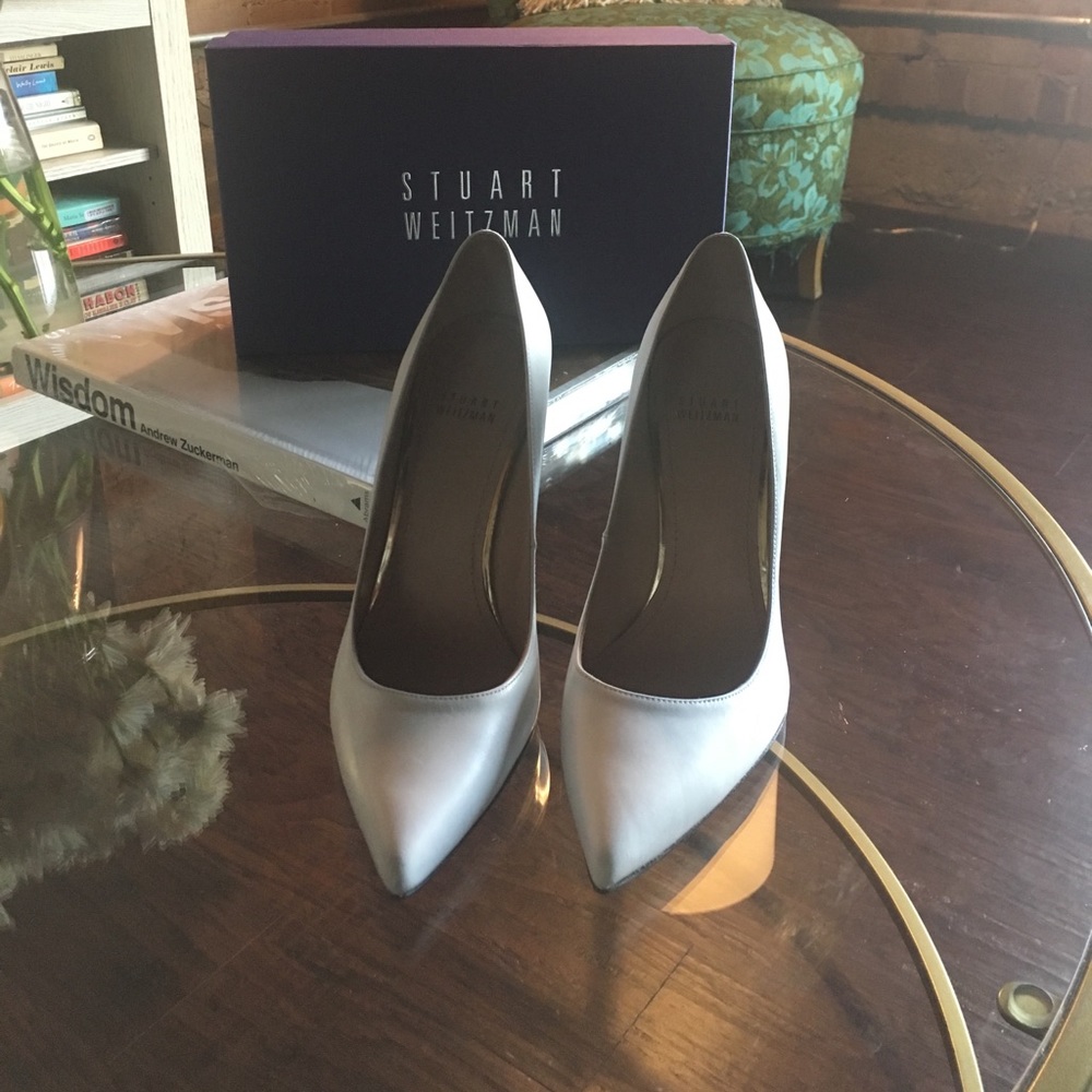 NIB Stuart Weitzman $425 white nouveau size 8M - Picture 2 of 6