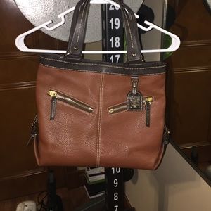 Brown leather Dooney & Burke purse