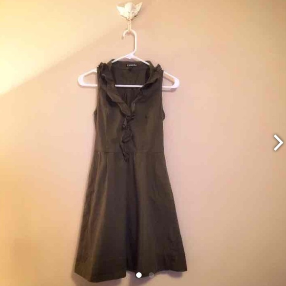 Green Brown Dress by Express