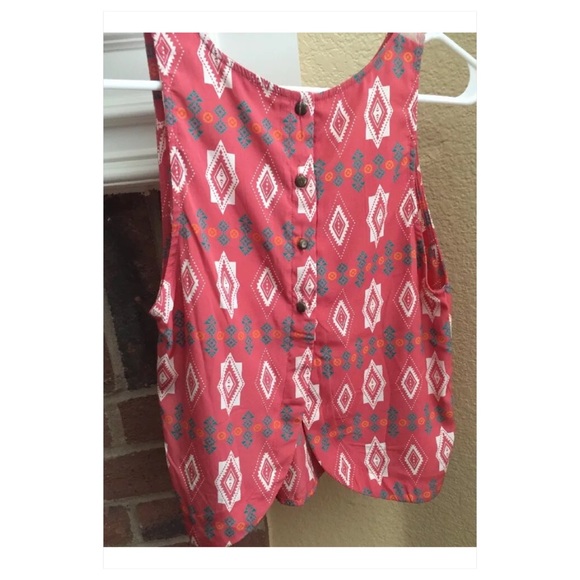 LUSH Aztec Blouse Small Tank Sleeveless Shirt - Picture 2 of 4