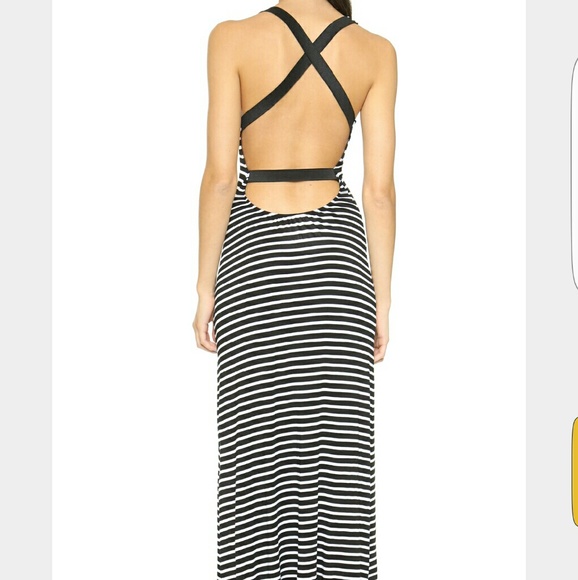 Blue life striped maxi dress