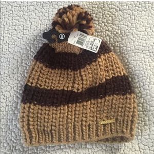 MK beanie chocolate brown and coffee