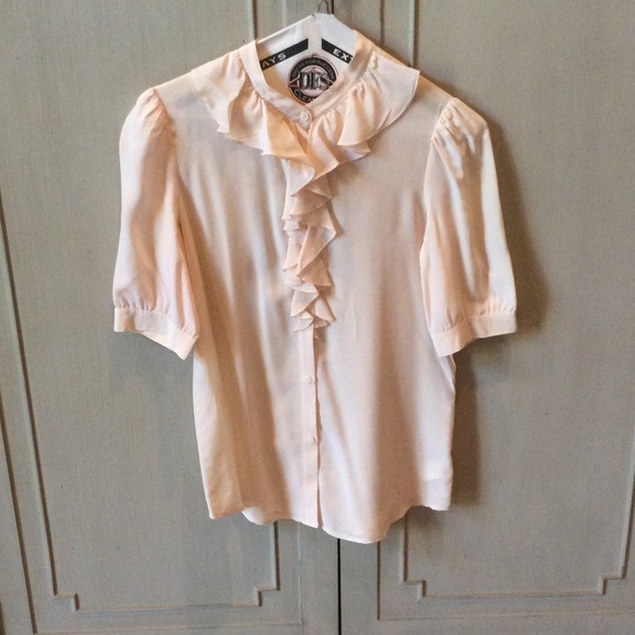 Peach Theory Silk Ruffle Blouse