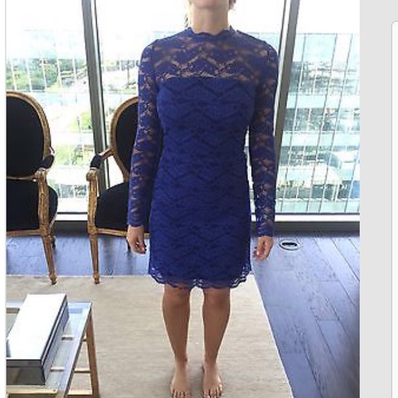 ALEXIS Blue Lace Dress with detachable long skirt from Revolve - Picture 5 of 7