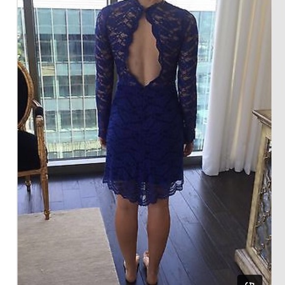 ALEXIS Blue Lace Dress with detachable long skirt from Revolve - Picture 6 of 7