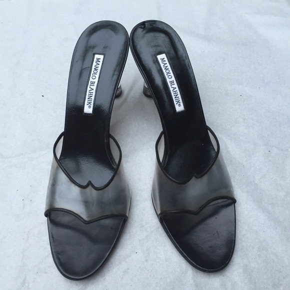 Iconic Manolo Blahnik Cinderella Slide Sandals - Picture 1 of 4