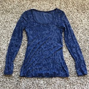 Three Dots Essential Long sleeve Scoop neck tee