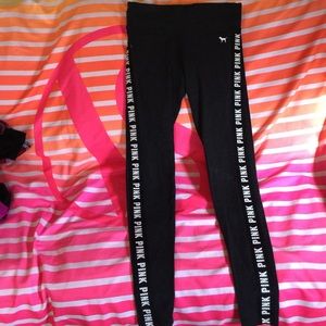 Vs pink logo legging NWOT