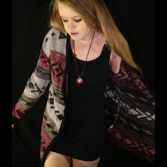 Woven Printed Cardigan