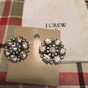 J. Crew clear sparkle earrings