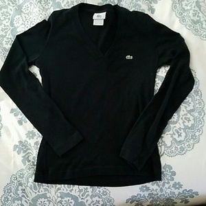 Like new black Lacoste long sleeve tee