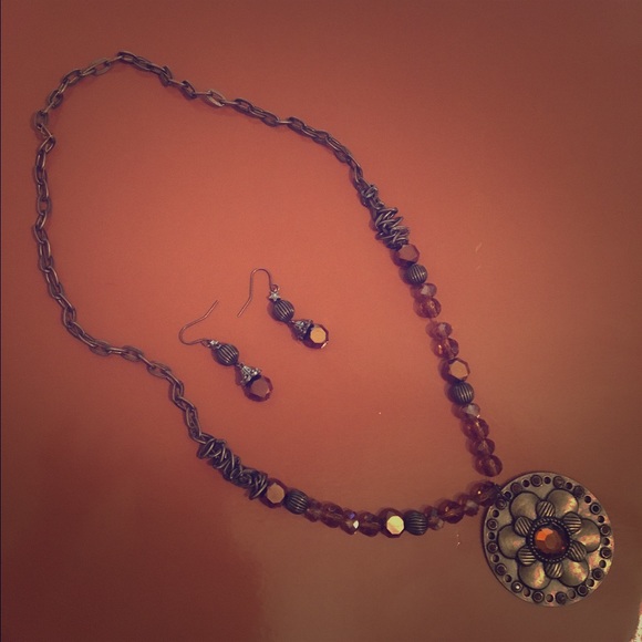 Set includes necklace and earrings