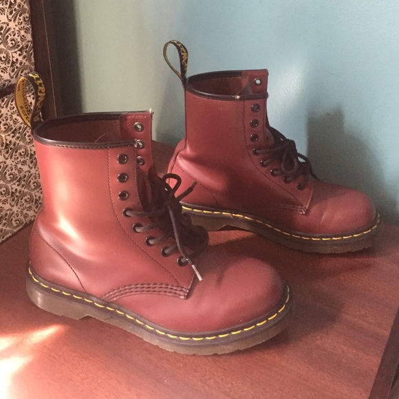Maroon Dr. Martens