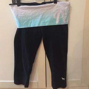 Gently used PINK cropped yoga pants