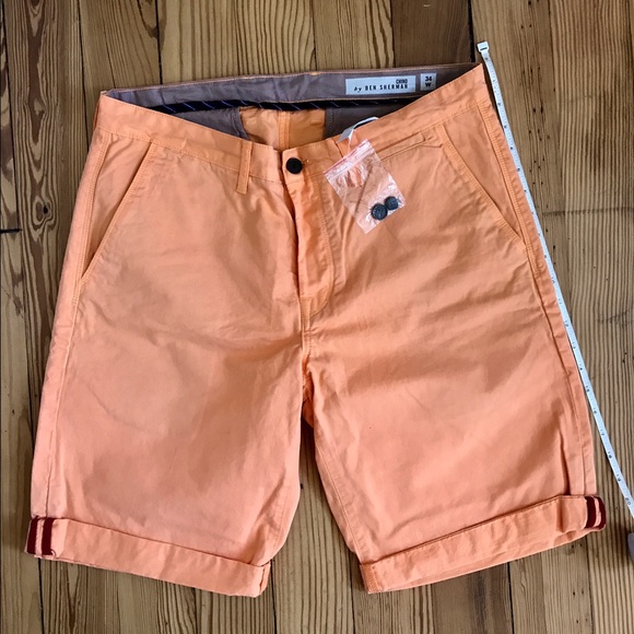 NWT CHINO by BEN SHERMAN Orange shorts