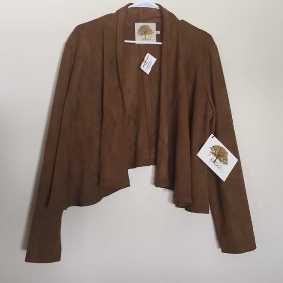 Missy Robertson faux suede jacket, size large