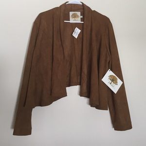Missy Robertson faux suede jacket, size large