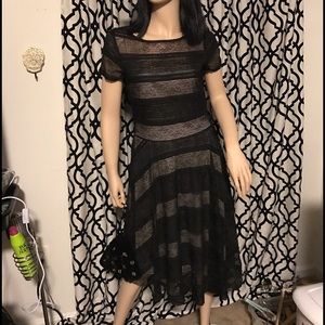 Ladies Black Lacy Dress Size 8