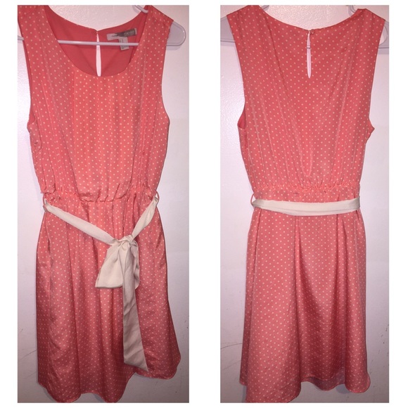 Pink poke-a-dotted dress