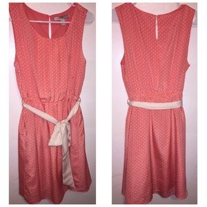 Pink poke-a-dotted dress