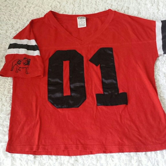 PINK VICTORIA'S SECRET CROP TEE