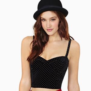 Mink pink velvet crop top