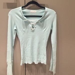 Blue long sleeve top