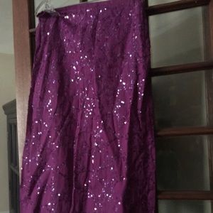 Purple long French connection size 4 skirt
