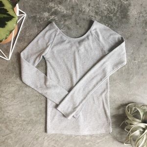 Zara boat neck ribbed long sleeve XS