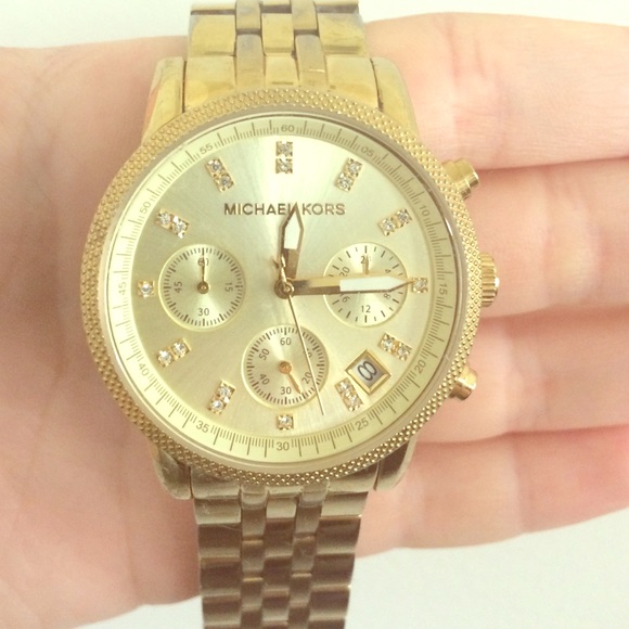 Gold Michael Kors watch main image 4