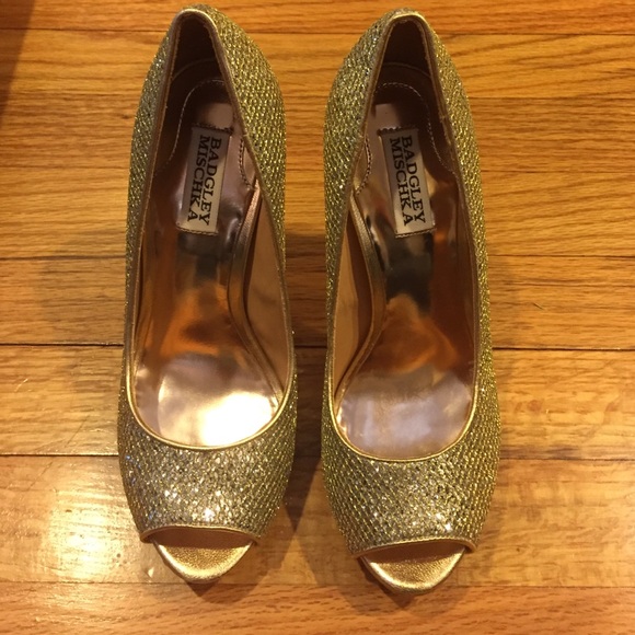Badgley Mischka gold and silver heals