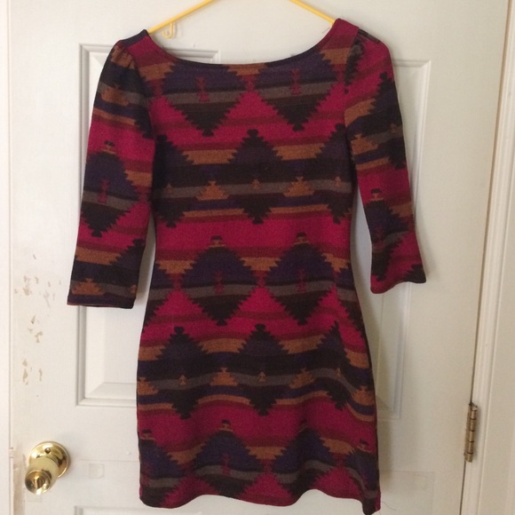 High-neck/low-back shift dress