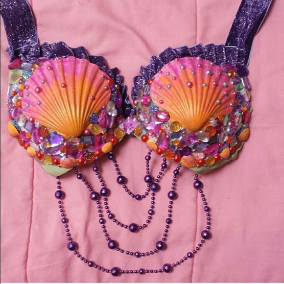Mermaid rave set and thing 2 bra