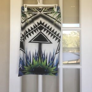 Sexy stretchy colorful pencil skirt