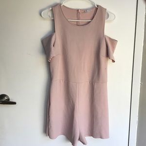 Blush cold shoulder romper