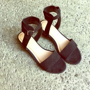 Black Ankle Strap Sandals